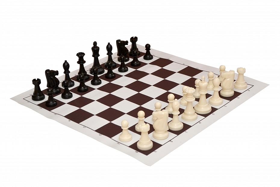 Juego de ajedrez completo con tablero enrollable de tevinil.